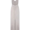 Yelena gerimpelde halter maxi-jurk – taupe Yelena gerimpelde halter maxi-jurk – taupe