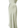 Yvette slip maxi-jurk met asymmetrische zoom – Sage Yvette slip maxi-jurk met asymmetrische zoom – Sage