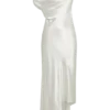 Yvette slip maxi-jurk met asymmetrische zoom – Wit Yvette slip maxi-jurk met asymmetrische zoom – Wit
