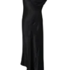Yvette slip maxi-jurk met asymmetrische zoom – Zwart Yvette slip maxi-jurk met asymmetrische zoom – Zwart