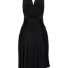 Zelda asymmetrische slinky midi-jurk – zwart Zelda asymmetrische slinky midi-jurk – zwart