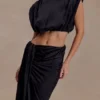 Zendaya zijden crop top – Zwart Zendaya zijden crop top – Zwart
