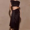 Zendaya zijden midirok – Zwart Zendaya zijden midirok – Zwart