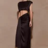 Zendaya zijden midirok – Zwart Zendaya zijden midirok – Zwart