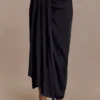 Zendaya zijden midirok – Zwart Zendaya zijden midirok – Zwart