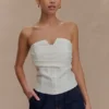 Zillah strapless katoenen top – wit Zillah strapless katoenen top – wit