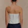 Zillah strapless katoenen top – wit Zillah strapless katoenen top – wit