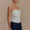 Zillah strapless katoenen top – wit Zillah strapless katoenen top – wit