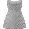 Zuri handgeborduurde peplum-corset – Zilver Zuri handgeborduurde peplum-corset – Zilver